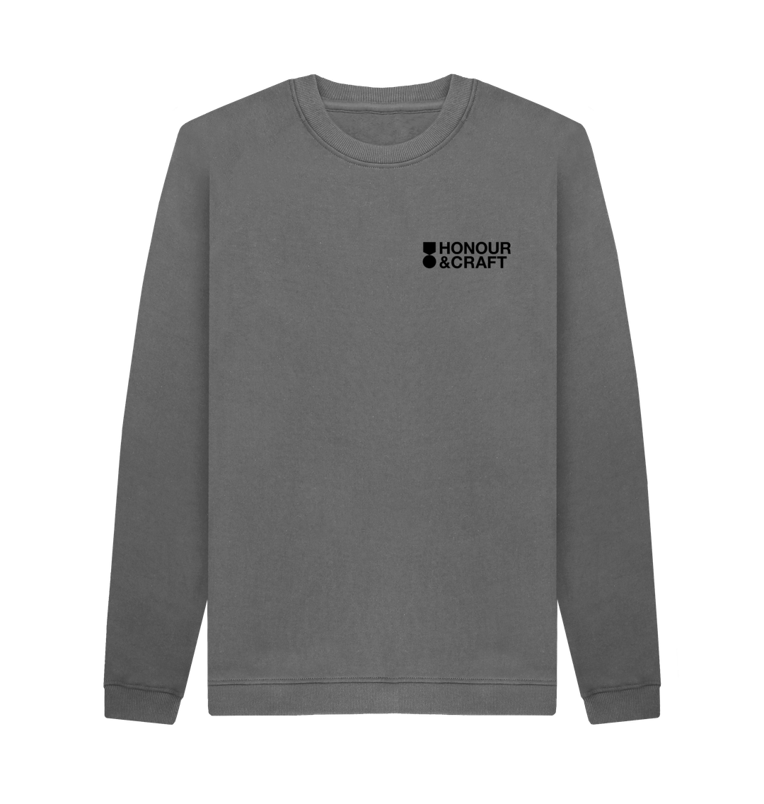 Slate Grey Honour & Craft Men's Organic Cotton Jumper